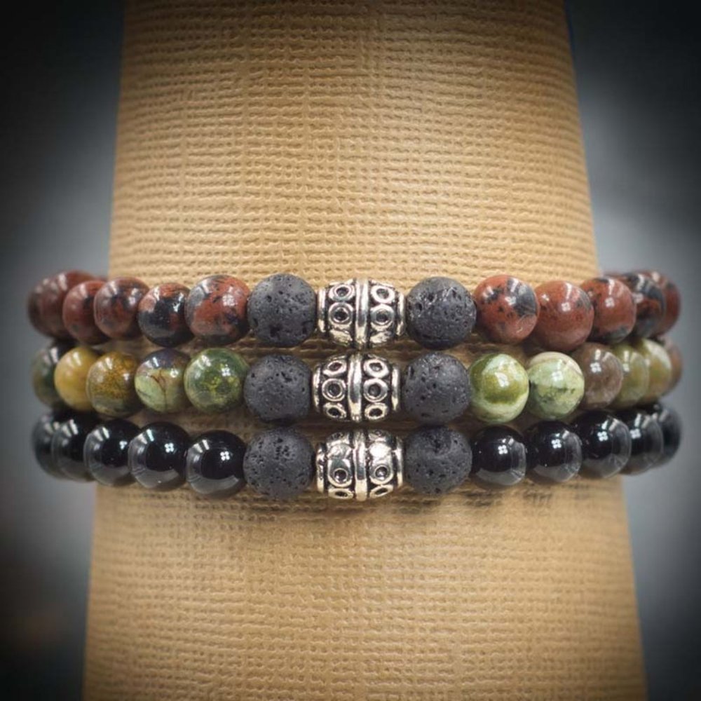 Protection – Triple Aromatherapy Stretch Bracelets - Handmade to Order
